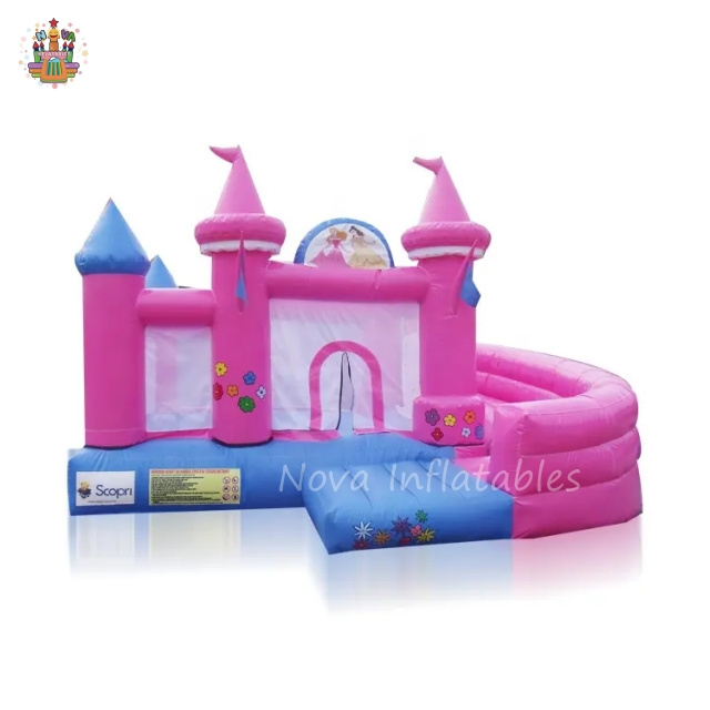 novel outdoor rent jumping castles pink princess air inflatable bouncer trampoline jumping house combo slide kids