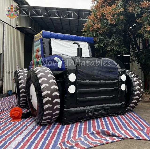 Inflatable tractor bounce house bouncy castle