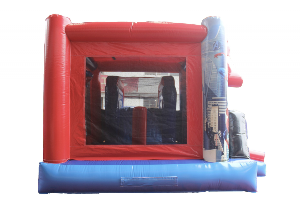 Commercial 0.55mm PVC bouncy castle 5 in 1 combo inflatable bounce house giant jumping bouncer inflatable with air blower