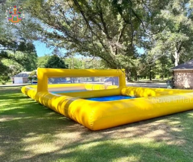 Large Beach Pool Inflatable Volleyball Field Inflatable Water Volleyball Court Inflatable Tennis Court