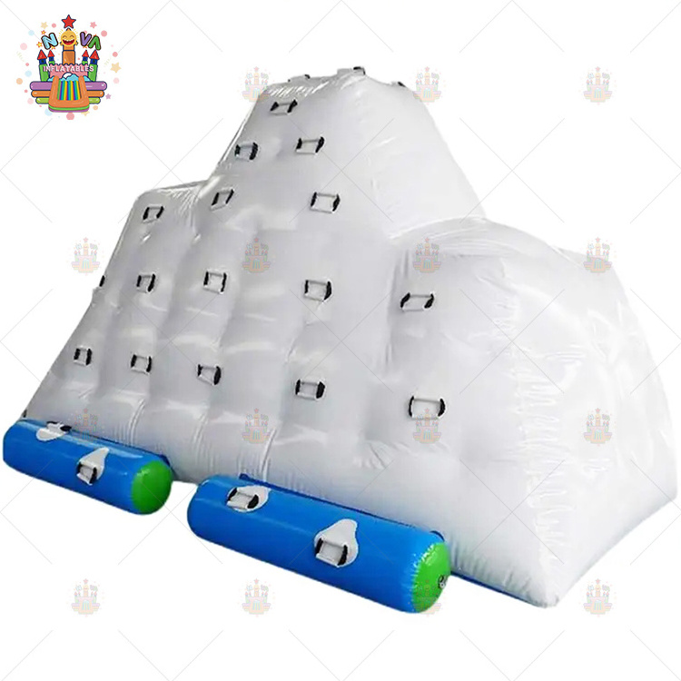 Cheap Prices Pvc Kids Adults Large Water Floating Rock Toys Games Climbing Wall Slide Inflatable Iceberg For Sale