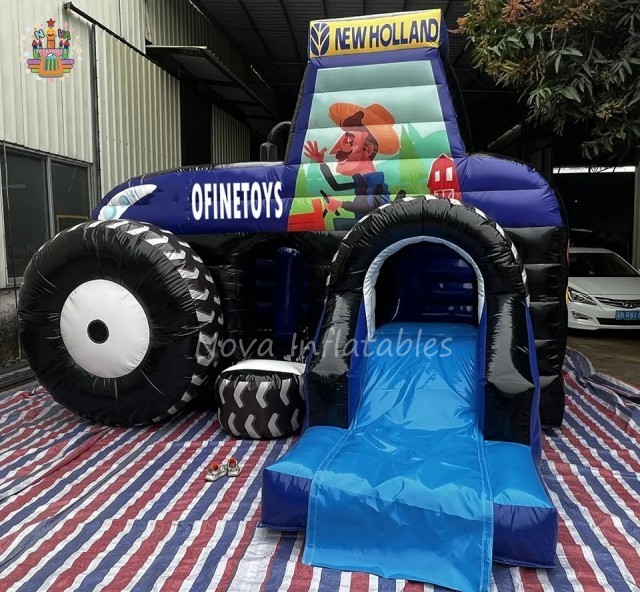 Inflatable tractor bounce house bouncy castle