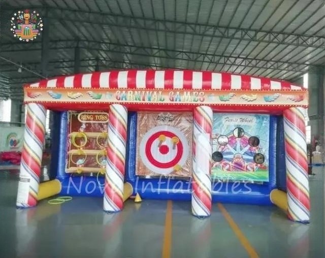 Customized 3 in 1 inflatable carnival booth game inflatable sport game inflatable concession tent for sale