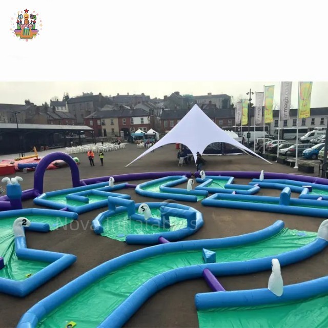 Inflatable 9 hole mini golf challenge inflatable golf course