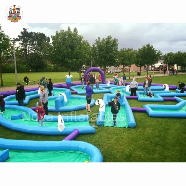 Inflatable 9 hole mini golf challenge inflatable golf course