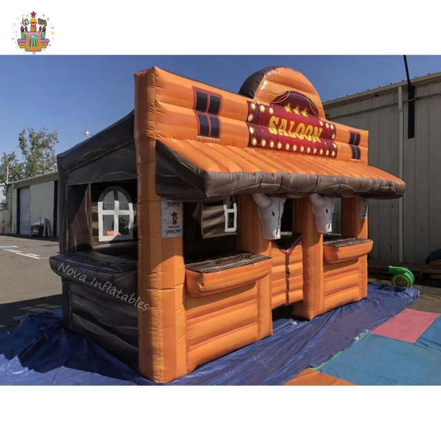 west wild inflatable saloon bar with bottle holders for backyard partis from China inflatable pub factory