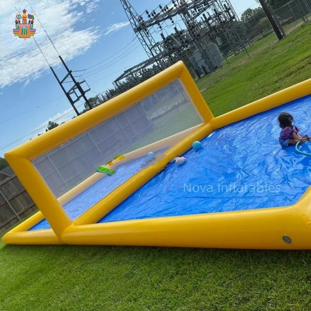 Large Beach Pool Inflatable Volleyball Field Inflatable Water Volleyball Court Inflatable Tennis Court