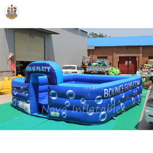 Foam pool PVC Kids adults jumping castle inflatable bouncer water game bounce house commercial for party rental