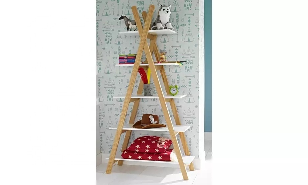 NOVA Modern Design Teepee Shaped Bookshelf For Kids Bedroom Furniture Toddler Toys Display Cabinet Wooden Children Bookcases