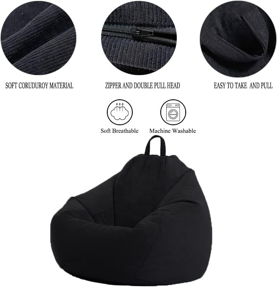 NOVA Living Room Sofas Sponge Compressed Foam Baby Bean Bag Chairs Giant Bean Bags Home Lounger Mini Baby Sofa Bed Cover