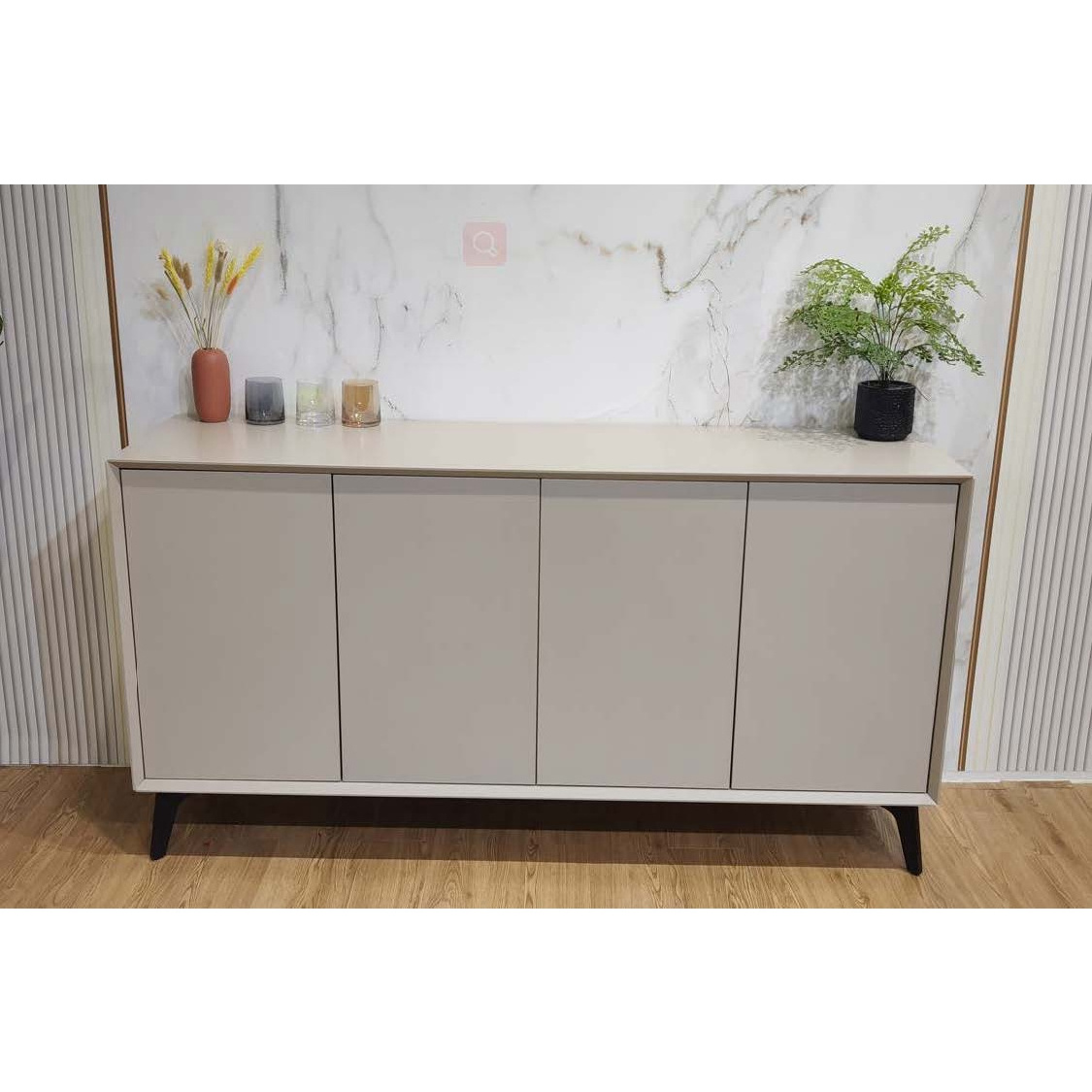 NOVA Lacquered Dining Room Cabinet Sideboard Glass Finish Extra Long Sideboards And Credenzas For Storage For Villa