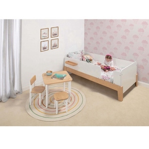 NOVA NOAD004 White Modern Design Natty Guarded Kids Baby Single Bed Wooden Toddler Bed Room For Kids Girls And Beds