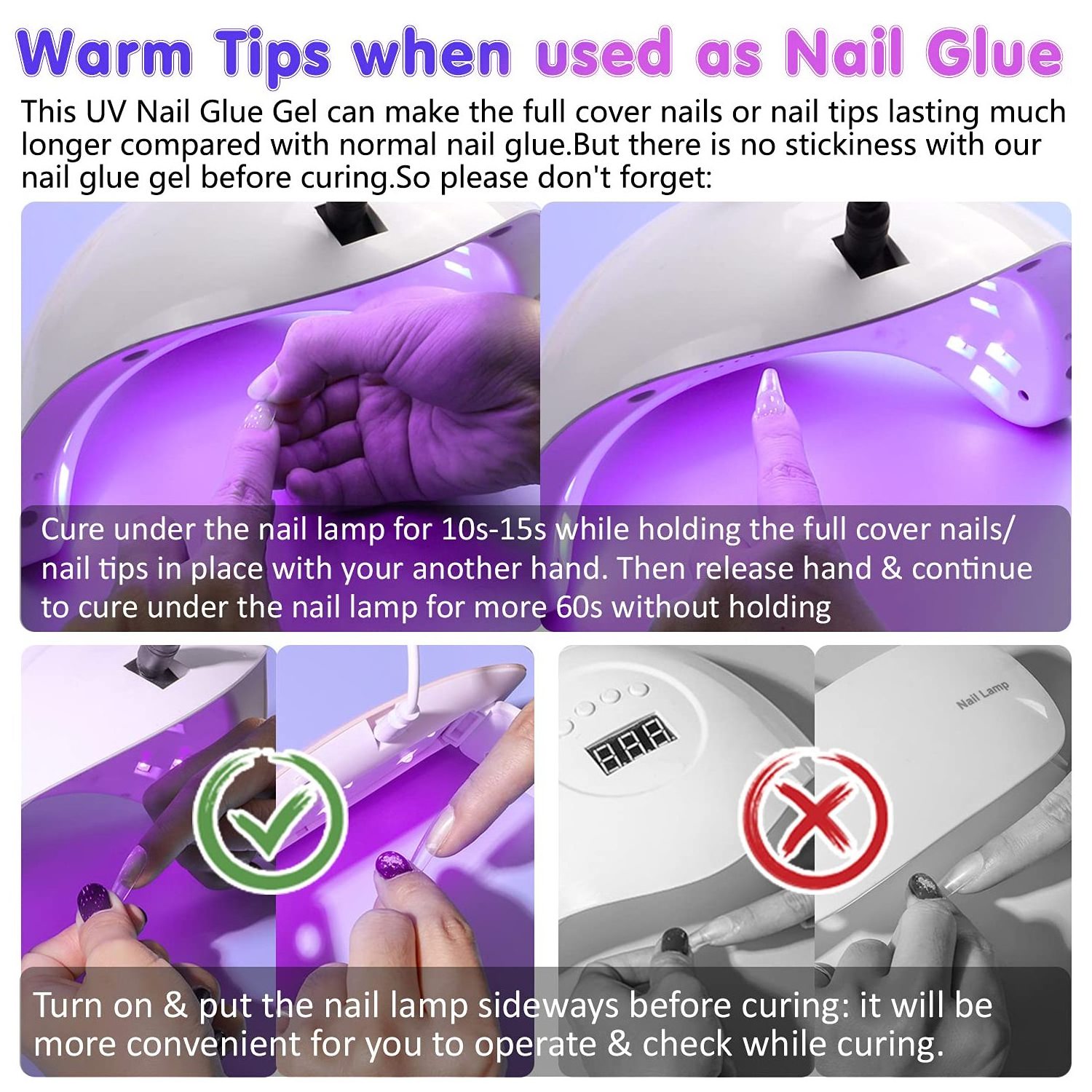 3 in 1 High Viscosity Art Decoration Strong Adhesion Drilling Super Glue Uv Gel Nail Tips Nail Gel Glue