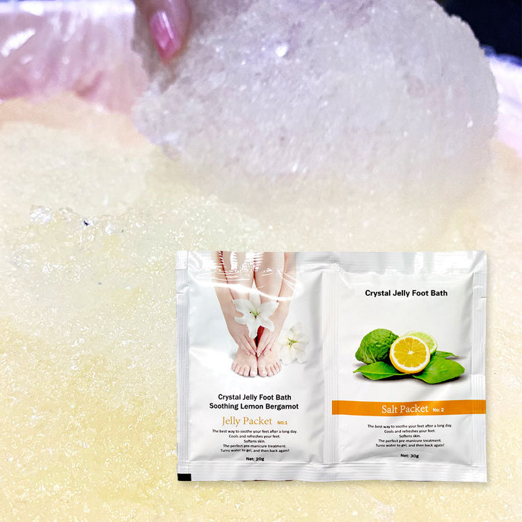 OEM Private Label Organic Dead Skin Remover Pedi Salt Smooth Crystal Jelly SPA Relax Foot Soak Jelly Pedicure Kit