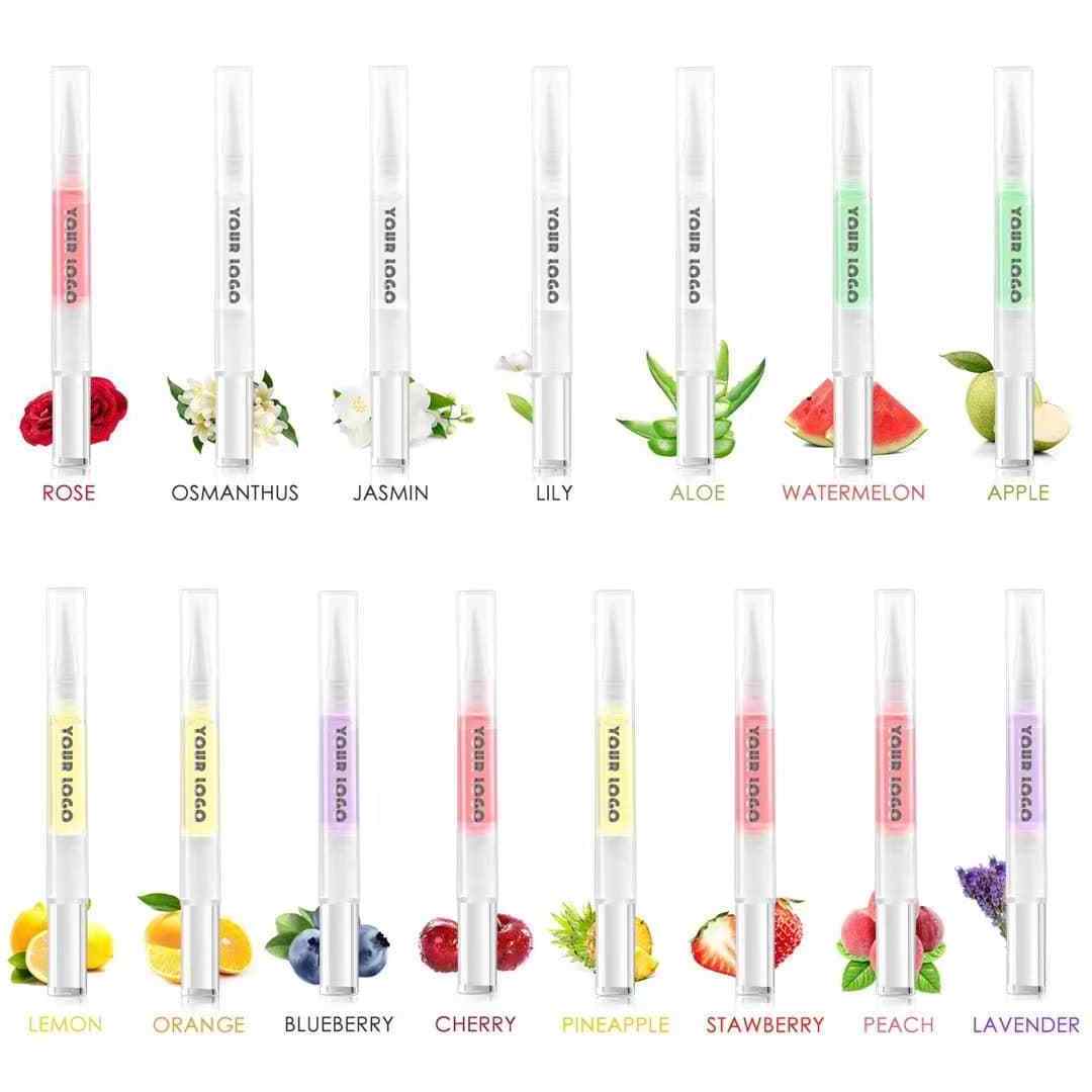 Custom Logo and Scents Cuticle Oil Nail Care Treatment Repair Pen Cuticle Oil in Pens with Christmas Packaging Box