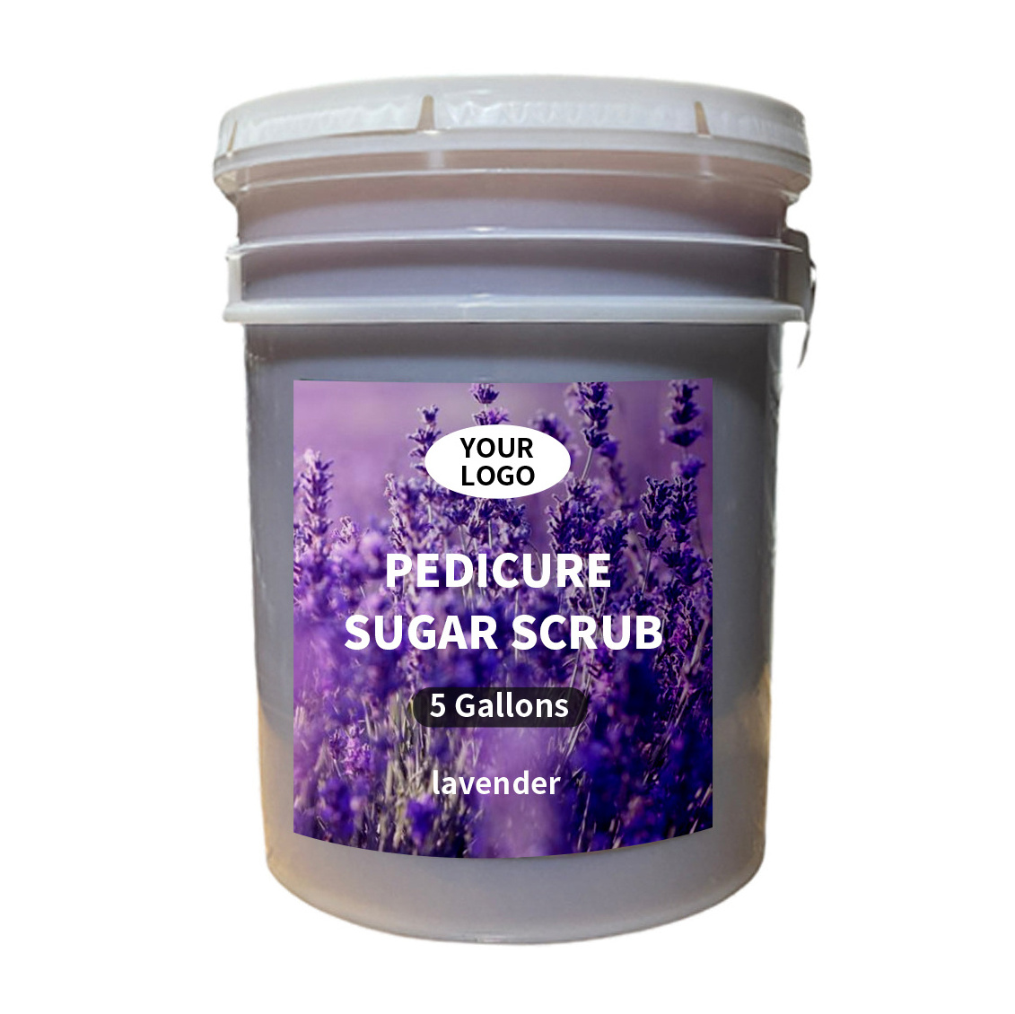 Private Label  5 Gallons Pedicure Scrub Exfoliating Pedi Spa Treatment Lavender Pedicure Sugar Scrub