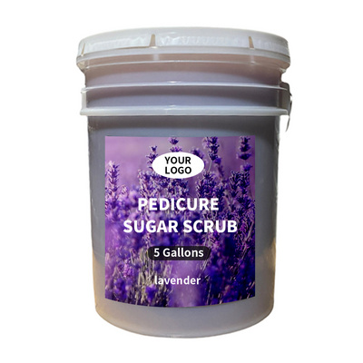 Private Label  5 Gallons Pedicure Scrub Exfoliating Pedi Spa Treatment Lavender Pedicure Sugar Scrub