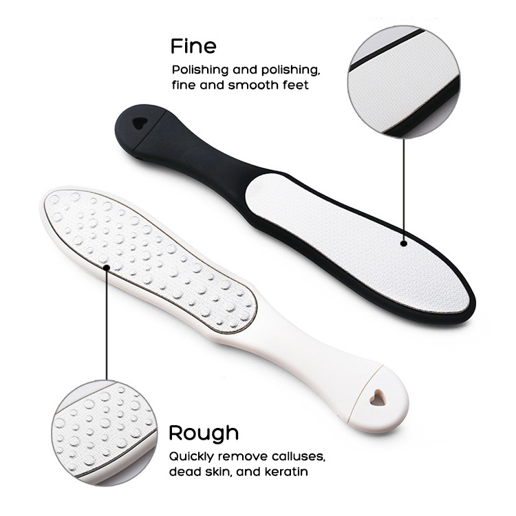 Double Side Foot File Replacement Callus Remover Plastic Stainless Steel Pedicure Foot File