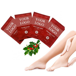 Berry Cruelty-free Silky Massage Butters Pedicure 4 Step Vegan Pedi In A Box Jelly Foot Spa Pedicure Kit 4 in 1