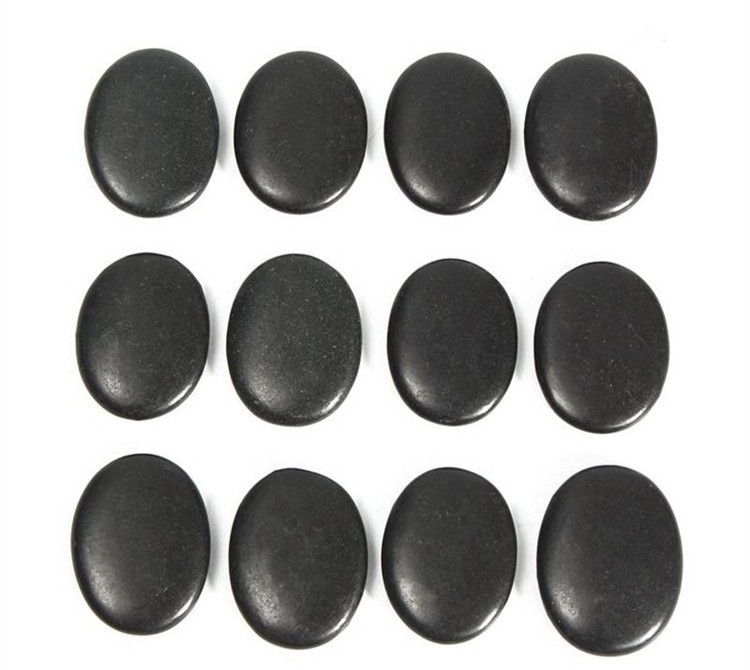 Professional Massage Stones Natural Lava Basalt Hot Stone for Spa, Massage Therapy