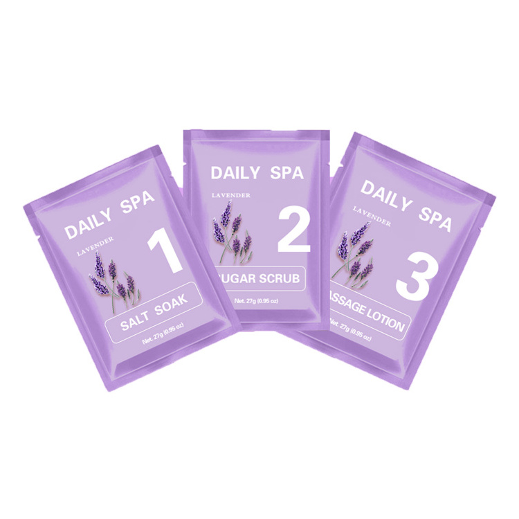 Lavender Pedi 3 Step Vegan Sugar Scrub Cruelty-free 3 In 1 Pedicure Spa Set for Dry Cracked Feet