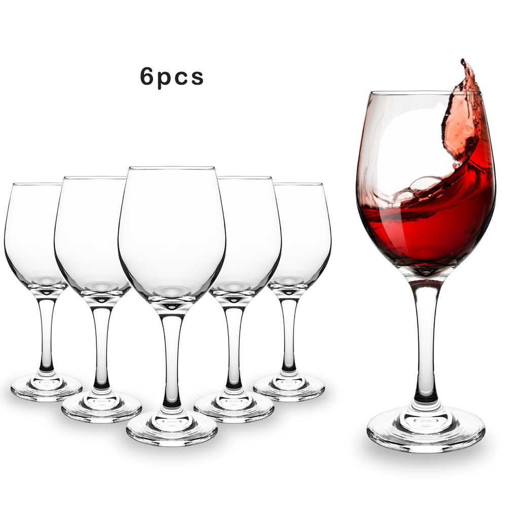 Custom Logo Lead Free Long Stem Clear Red Wine Glass White Red Wine Glasses Goblet For Drinking