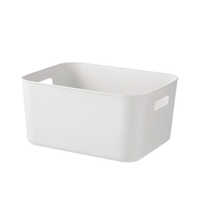 White storage basket for kitchen pantry organizer plastic storage container with handles Plastic Box & Organizer