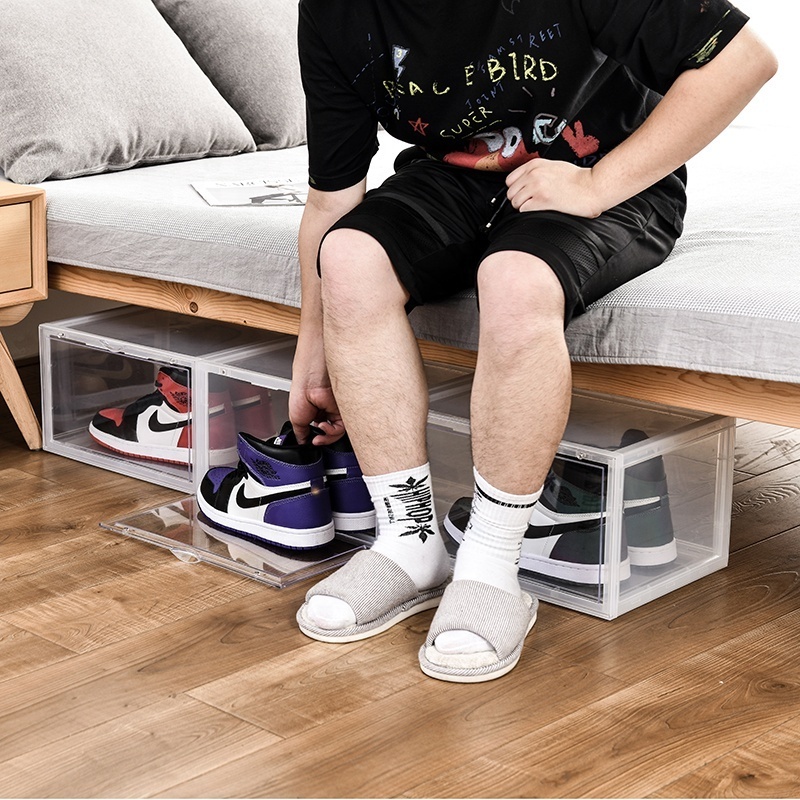 Stackable Giant Shoes Storage High Quality Shoebox Storage Display Box Clear Plastic Box Organizer