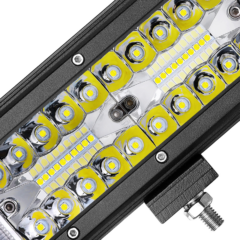 New Arrival Factory Wholesale Triple Row Offroad 7inch 12 24 Volt Led Light Bar for Car Atv Trucks 3 Row New Truck Lights