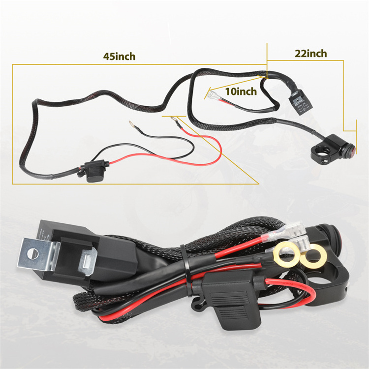 On Off Toggle Switch 12 Volt 180W 22Mm Diameter Fitment Motorcycle Fog Light Spotlight Flood Light Wiring Harness