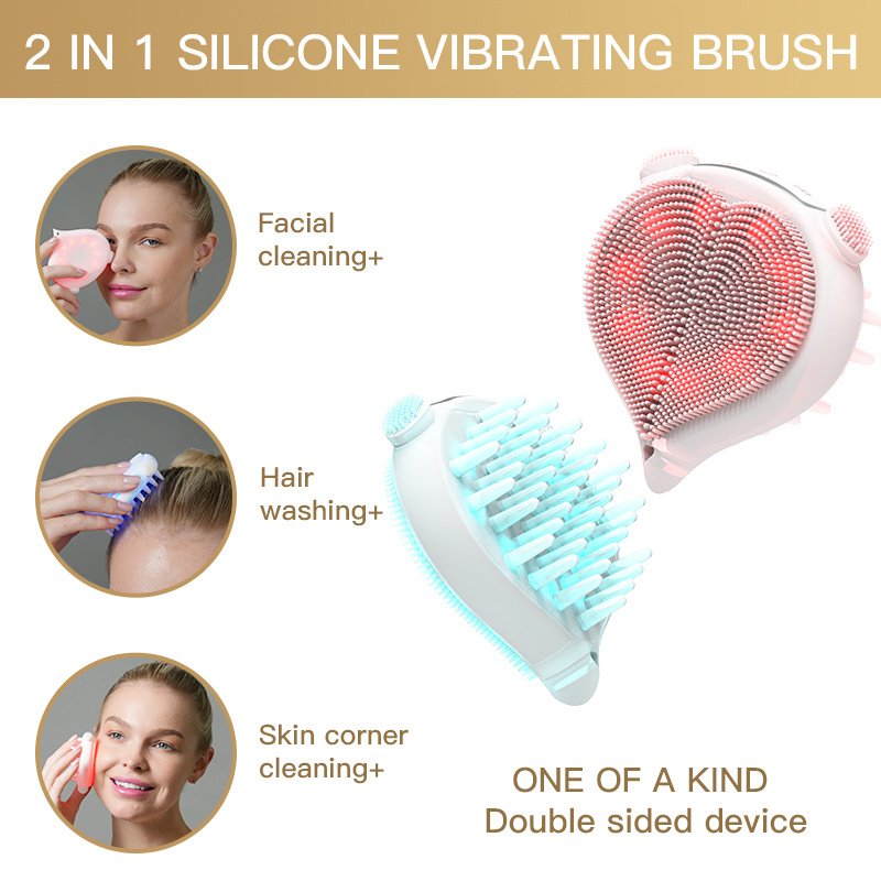 Portable Facial Exfoliator brosse nettoyante pour le visage Silicone Scrub Pore Cleanser Spin Facial Cleansing Brush