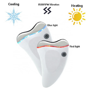 Home 2022 Best selling products Private label Facial Cool&Hot Vibrate Muscle Tissue Scraping Massager Body Guasha device