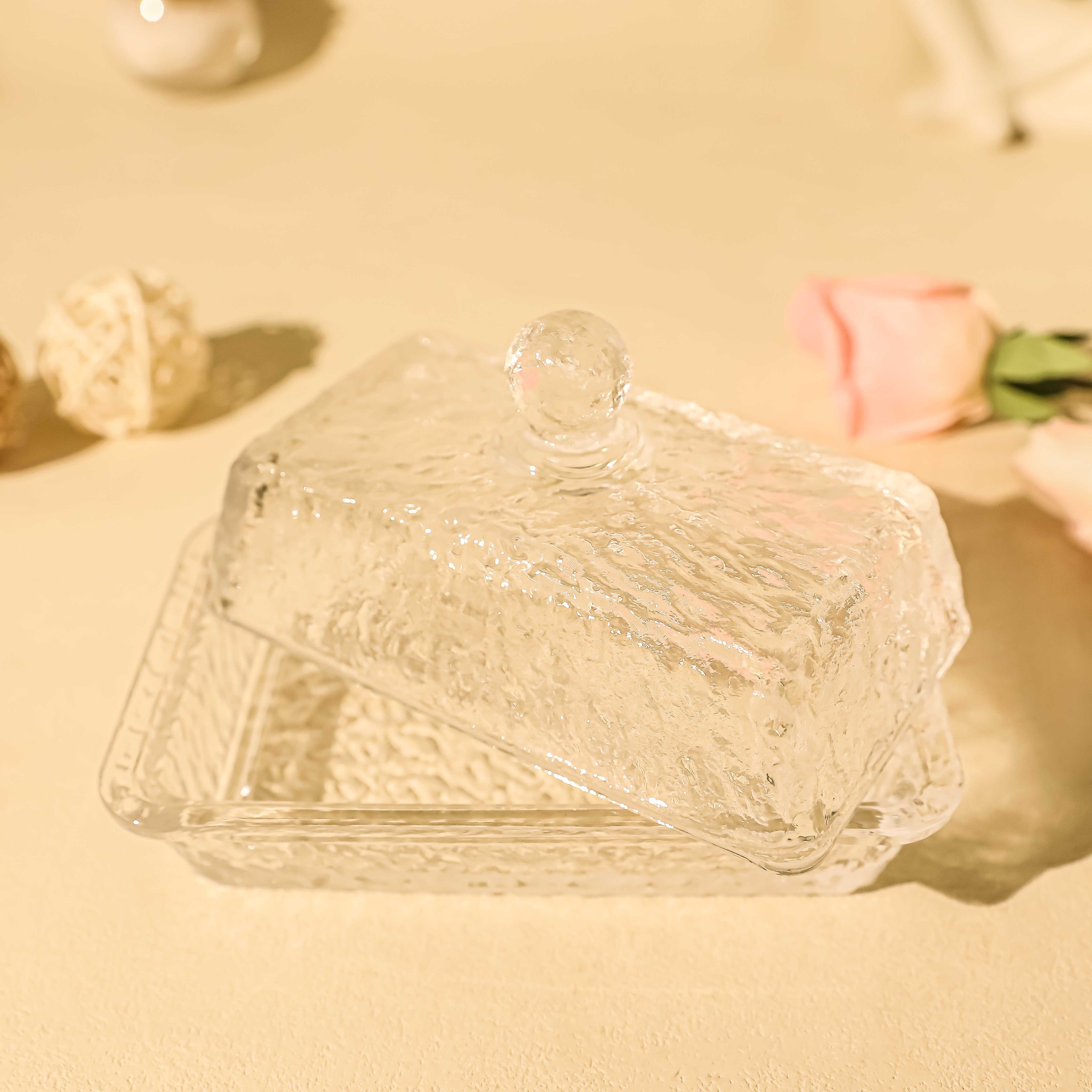 Factory Wholesale clear glass dishes Set for Decoration Home Decor Crystal glass dish