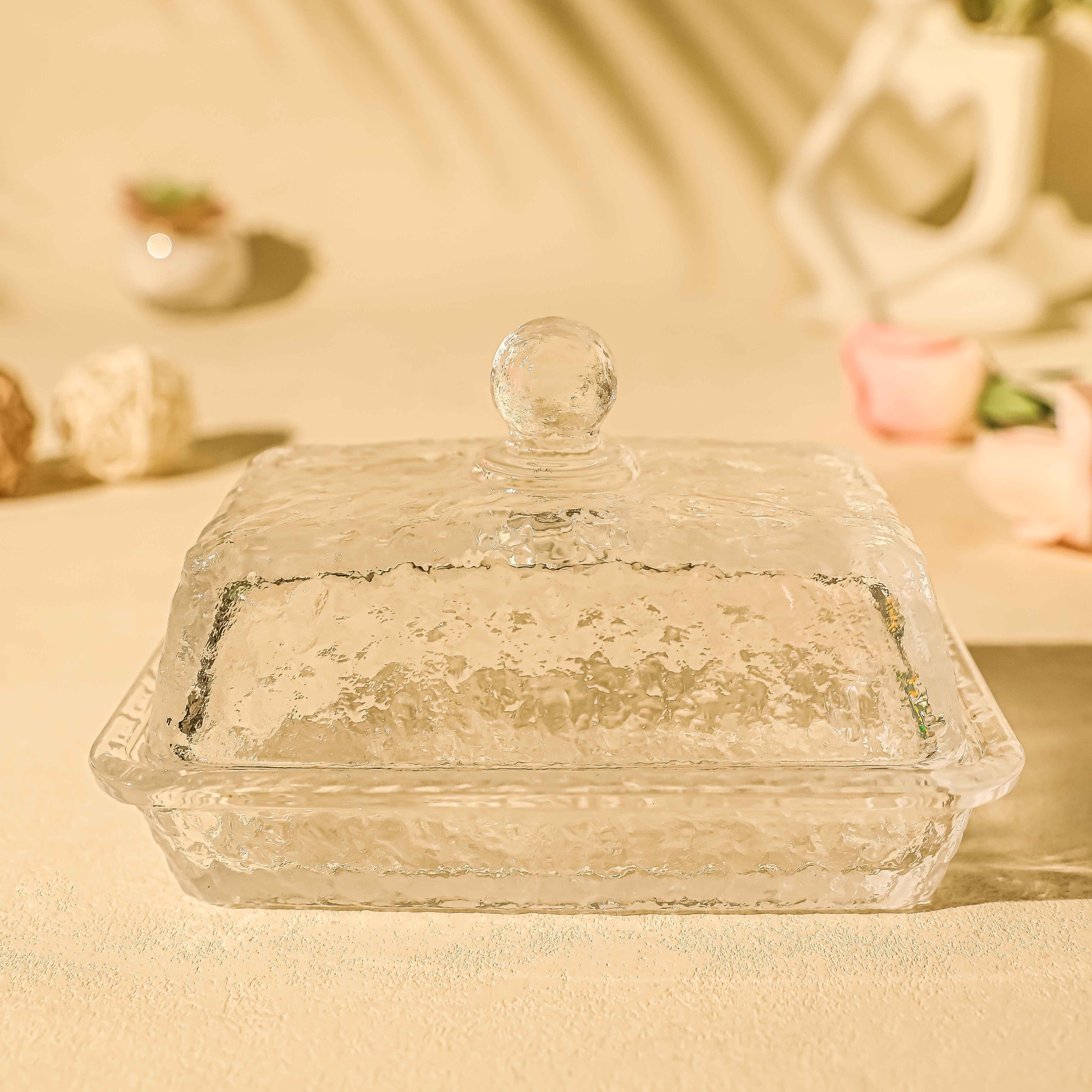 Factory Wholesale clear glass dishes Set for Decoration Home Decor Crystal glass dish