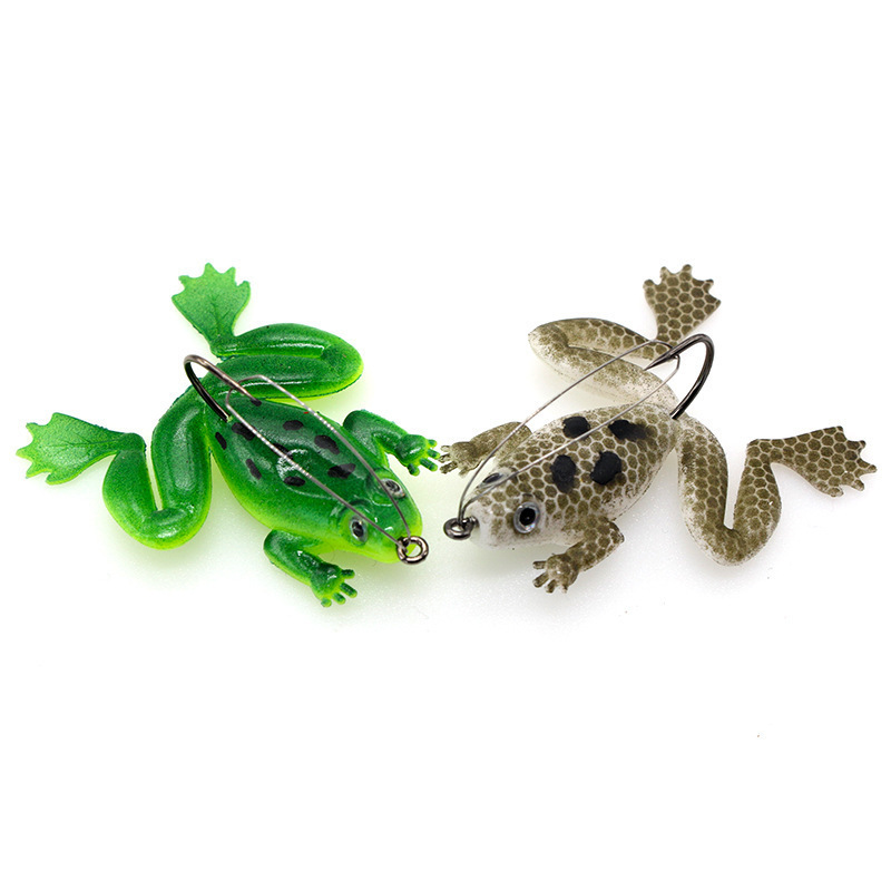 2.5g 4.5g Soft Lure Fishing Bait Jump Frog Realistic Design Lifelike 3d Eyes Colorful Realistic Paint Patterns Floating Lures