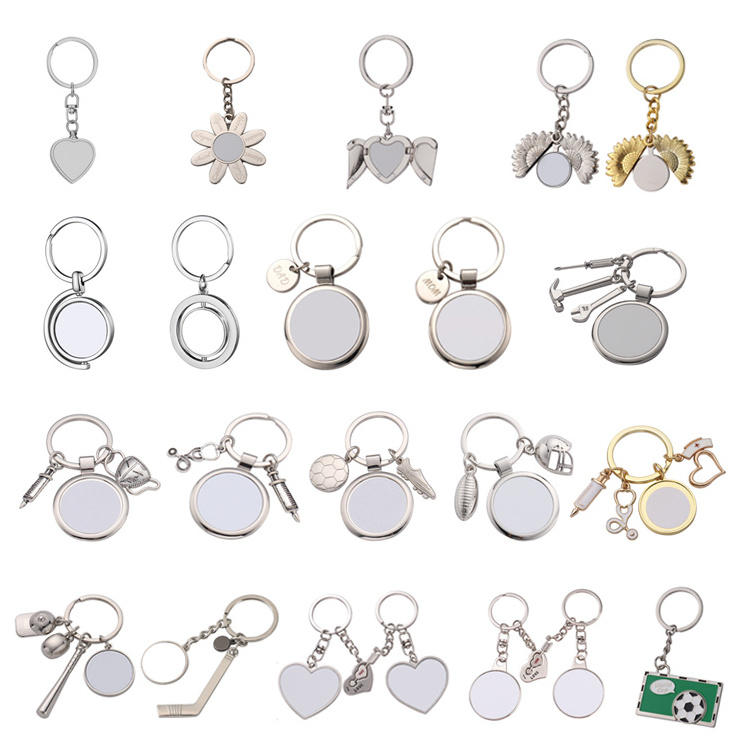 DIY Custom Keychain for Memorial Gifts Personalized Photo Printing  Frame Transfer Metal Keyring Sublimation Metal  Keychains