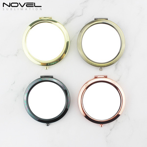 Portable Heat Transfer Blank Personal Sublimation Cosmetic Pocket Hand Mirror Compact Make Up Metal Mirrors