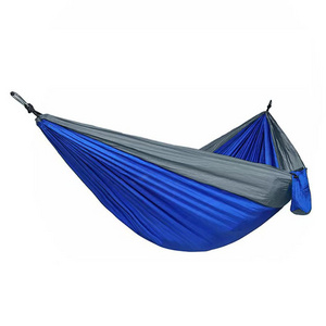 Factory camping portable hammock 210T nylon lightweight parachute single double hammock bed