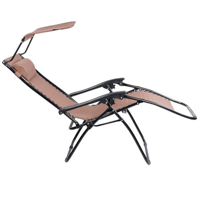 Zero gravity lounge chairs folding beach chair with canopy shade camping recliner deck cahir