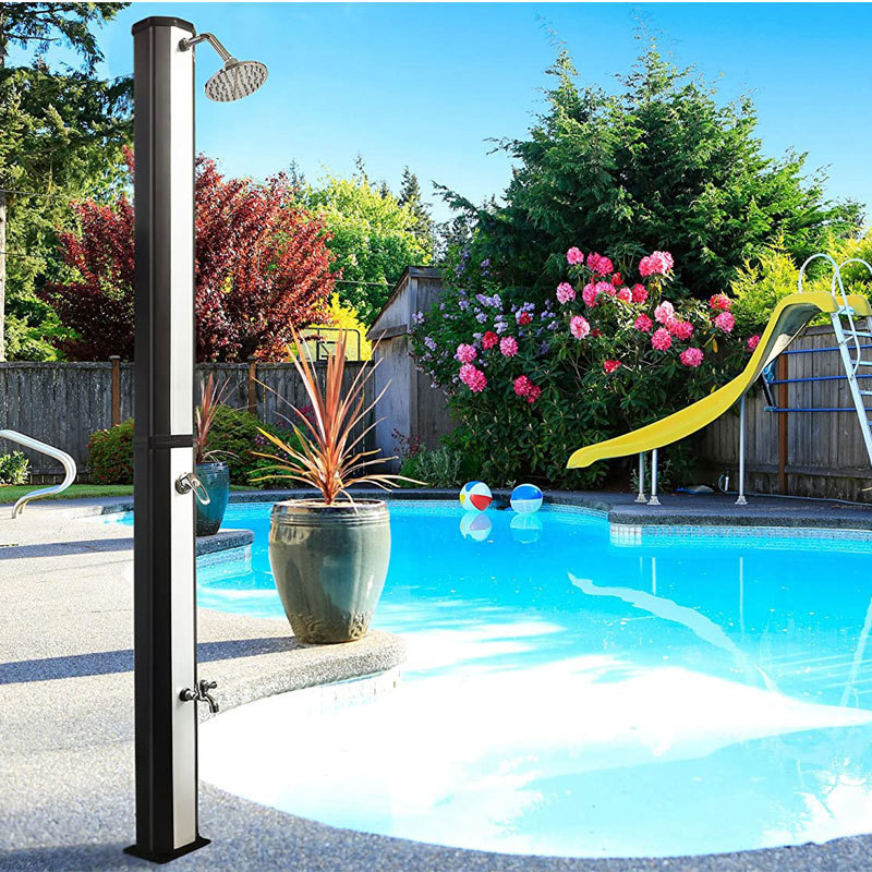 35L high quality solar shower stainless steel outdoor shower stainless swimming pool