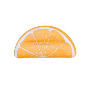 Inflatable orange Ride-on Pool Float pillow Outdoor Swimming Party Toys Raft Lounger pillow