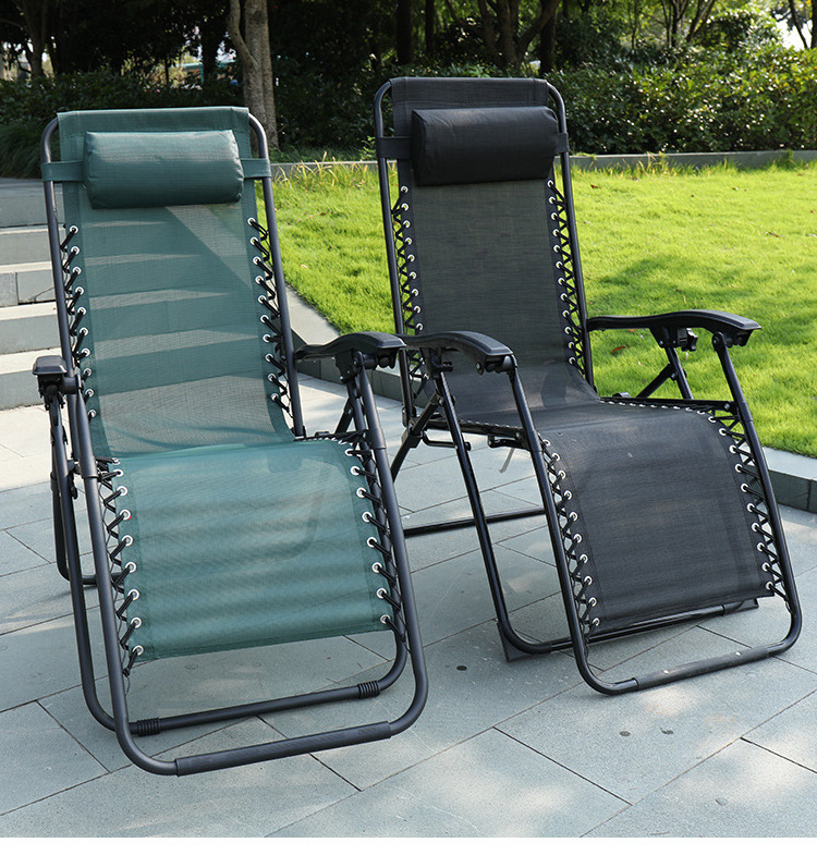 Hot sale folding beach chair outdoor beach lounge chair foldable garden deck chairs recliner