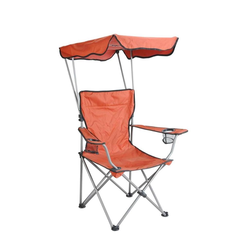 Camping chair with canopy folding beach chair with umbrella hiking travel chair with canopy shade