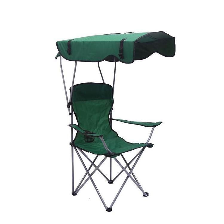 Camping chair with canopy folding beach chair with umbrella hiking travel chair with canopy shade