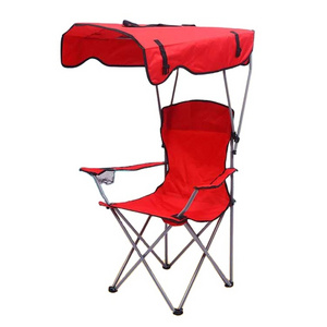 Camping chair with canopy folding beach chair with umbrella hiking travel chair with canopy shade