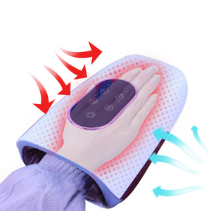 OEM Hand Massager With Heat Women Rechargeable Kneading Massage Finger Numbness Air Compression Cordless Electric Hand Massager