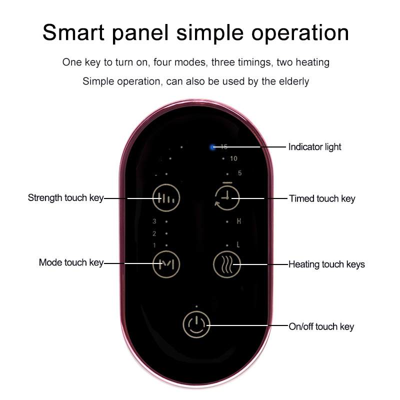 OEM Hand Massager With Heat Women Rechargeable Kneading Massage Finger Numbness Air Compression Cordless Electric Hand Massager