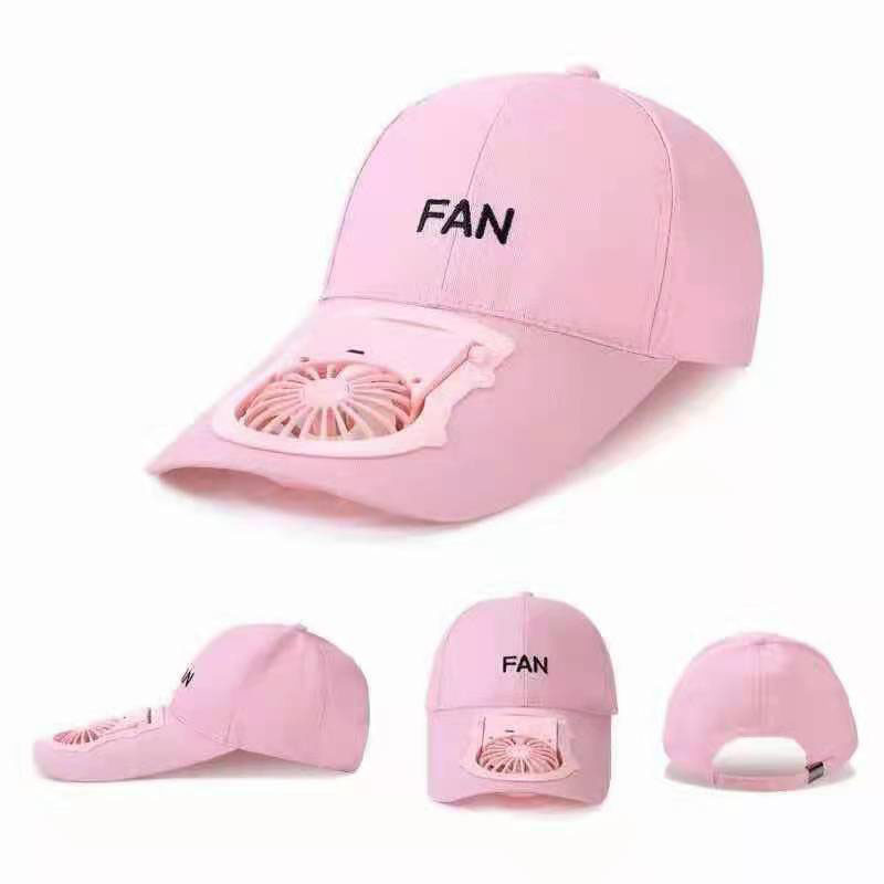 New  design  Custom Logo Men Women Summer Solar Powered Baseball Cap hat  fan cap