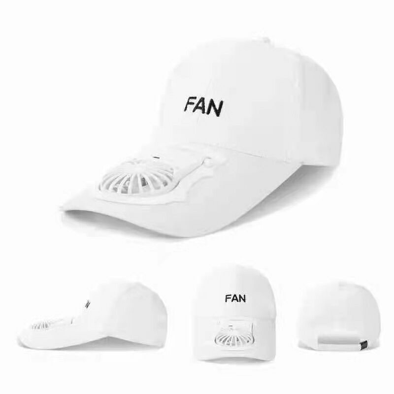 New  design  Custom Logo Men Women Summer Solar Powered Baseball Cap hat  fan cap