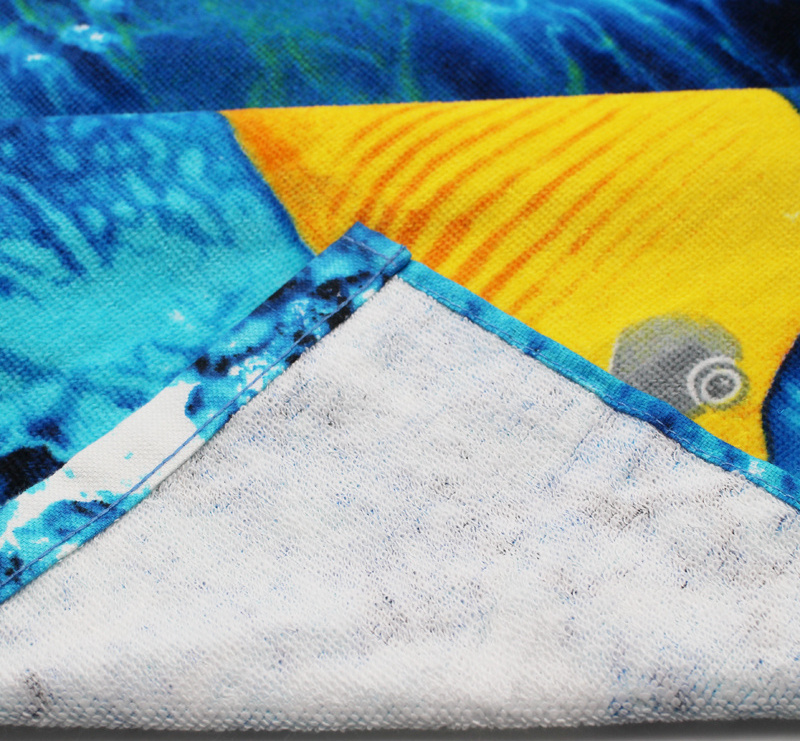 75x150CM High quality 100% cotton luxury beach towel with customized reactive printing logo wholesale towel